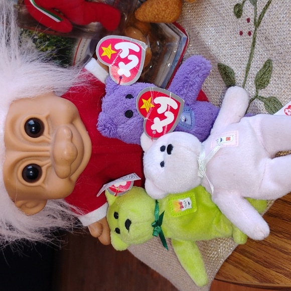 ty SHAKE, FRIES ๐ & GRIMACE (the Bears) MCDONALD'S BEANIE 2004 MINIS VNPLC - Picture 1 of 14